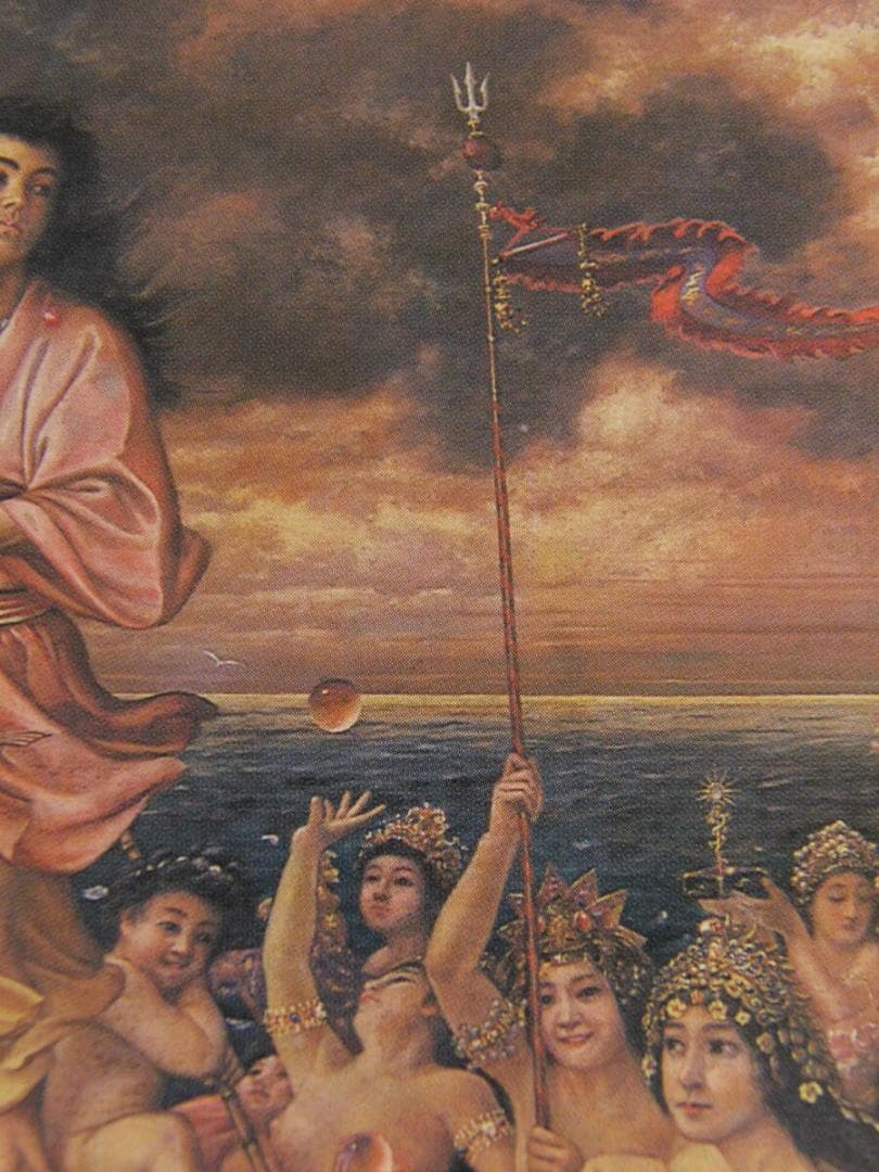 山本芳翠、「浦島図」、希少画集・額装画、日本製・新品額縁にて額装致します