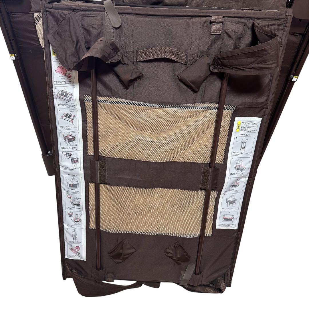 美品 Aprica ココネルエアープラス ベビーベッド ブラウン 洗えるマット