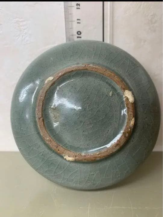 李朝•高麗　鹤紋香合 骨董　古美術　唐物　コレクション　アンティーク　江戸 青磁