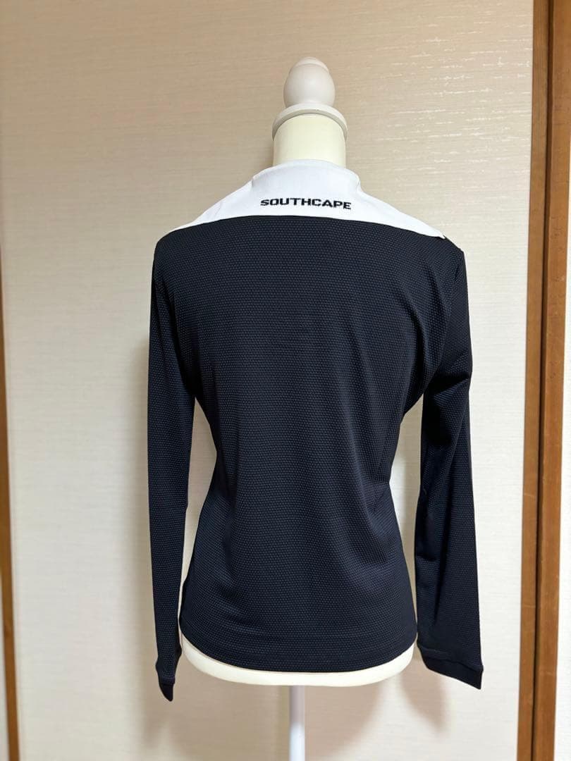 最終値下・サウスケープ　ゴルフ可愛いセーラー襟・バイカラーシャツ●長袖　L