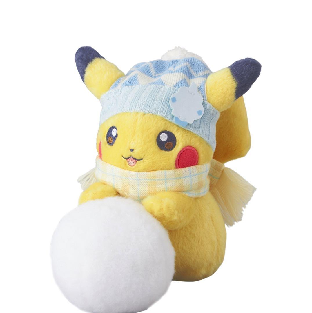 ポケモン　ぬいぐるみ　ピカチュウとゆきあそび　ゆきだるま　カビゴン　ヤドン