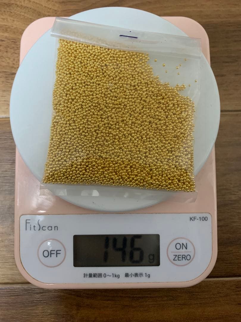 金粒 (シールなし) 7,000粒✖️2袋1.5mm 耳つぼ ダイエット 健康