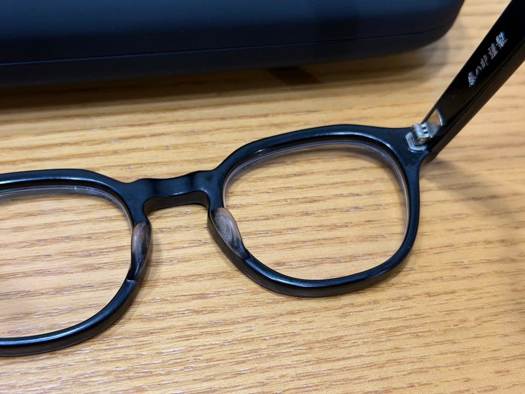 泰八郎謹製 POKER FACE PT-11 BK 黒縁 セルロイド 度無し