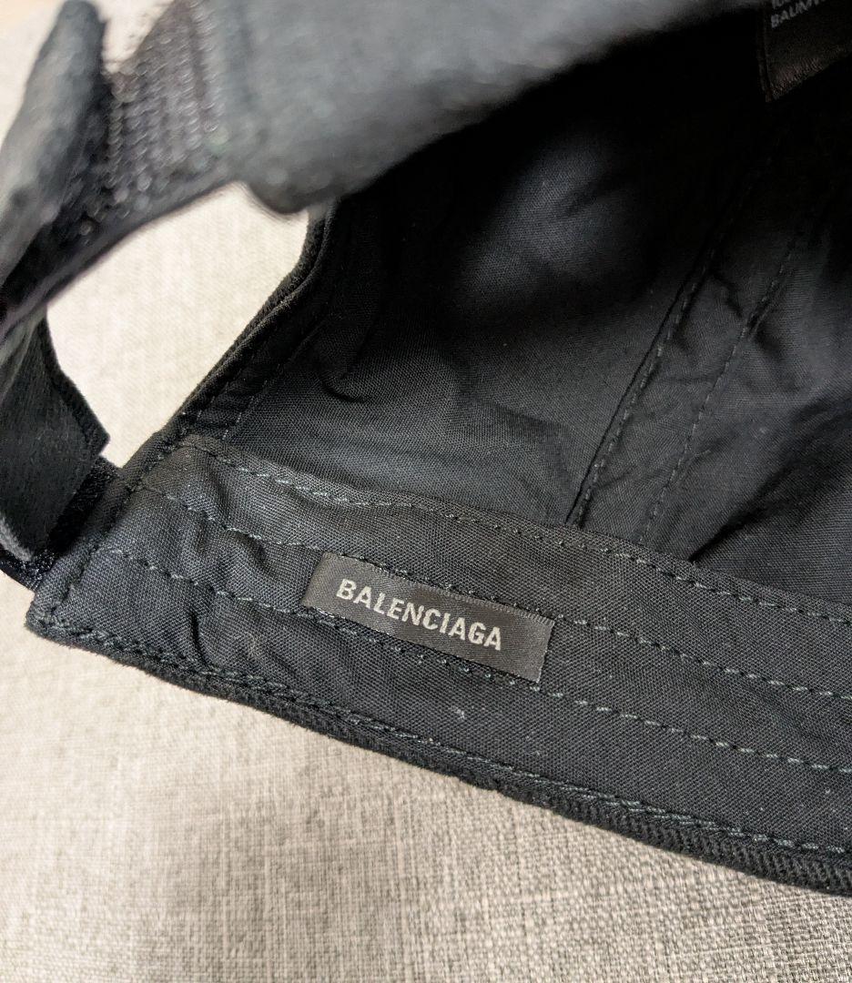 BALENCIAGA バレンシアガ ロゴ ブラック ベースボールキャップ