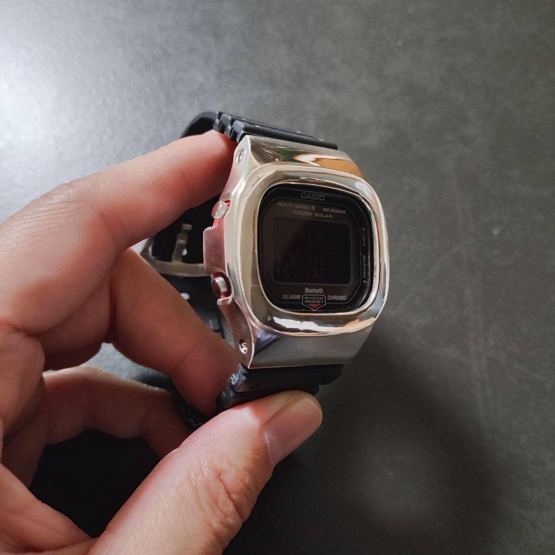 【早い者勝ち】G-SHOCK GWB5600 シルバーベゼル　damueカスタム