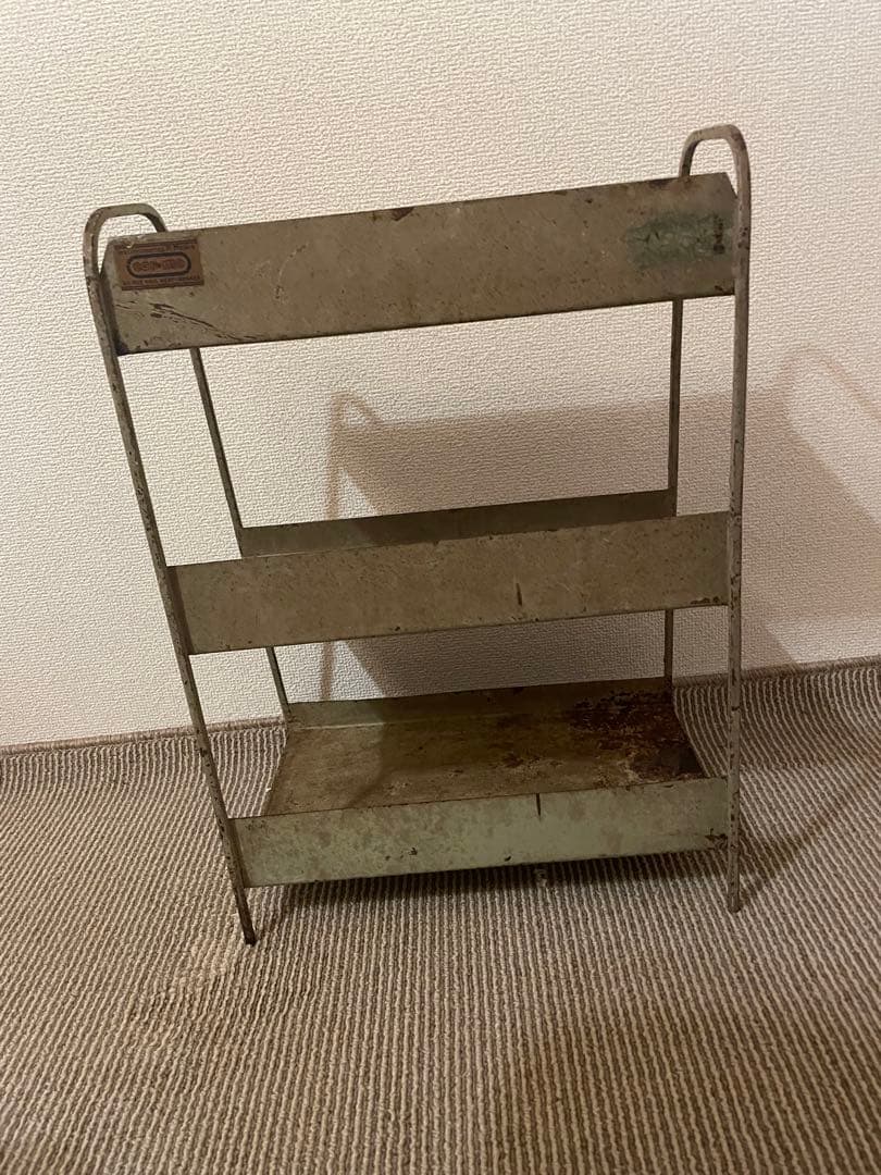 フランス　ヴィンテージシェルフ スチール　アンティーク　インダストリアル