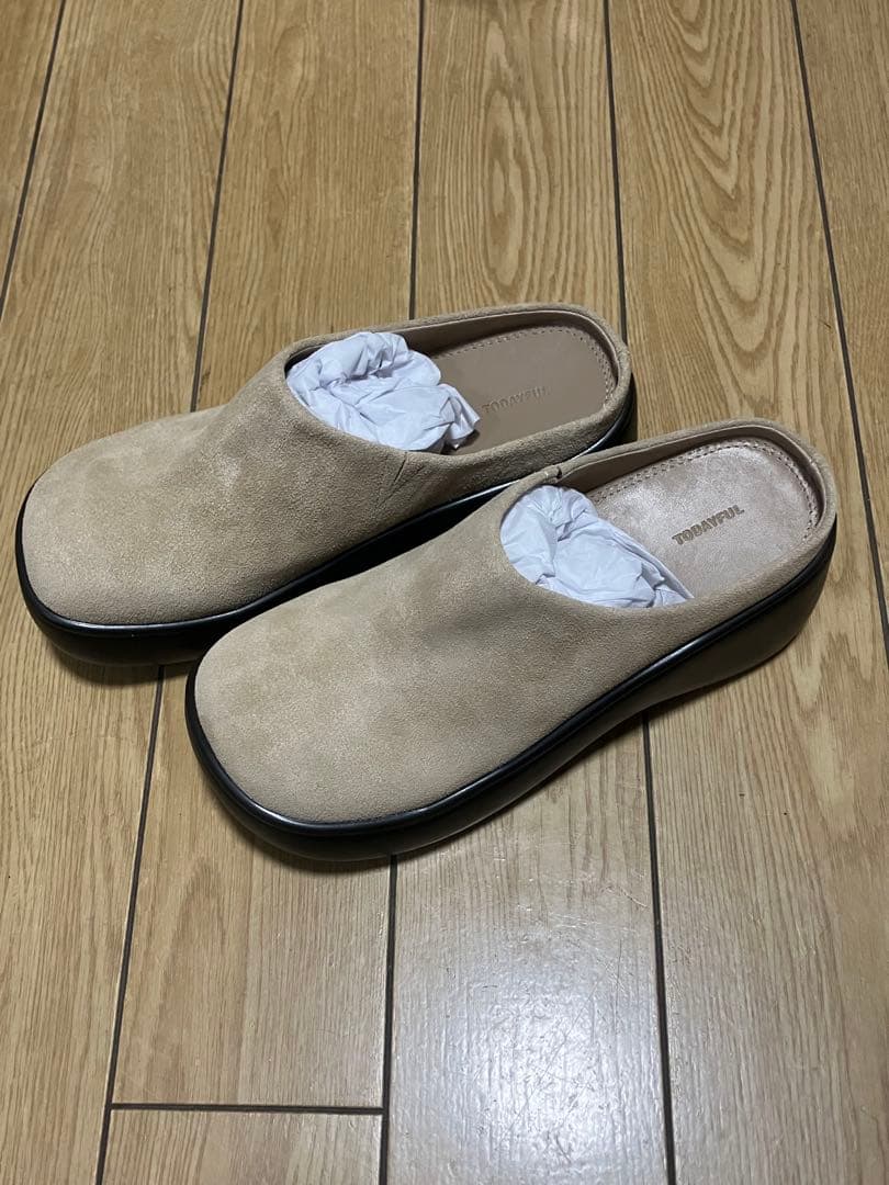 TODAYFUL ボリュームソールサボ　スエード ベージュ