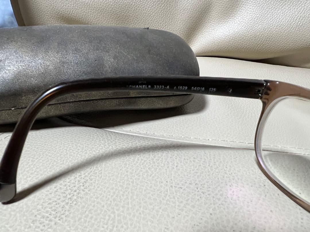 シャネル CHANEL 正規品 メガネフレーム 付属品付眼鏡 ブラウン ロゴ