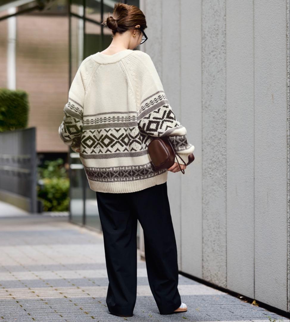 25AW✨ FRAMeWORK ジャガードカーディガン　フレームワーク