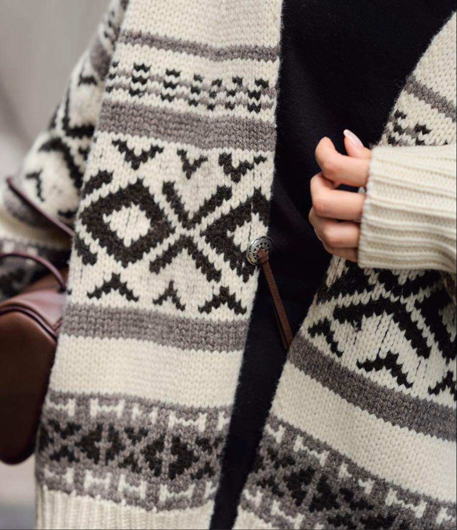 25AW✨ FRAMeWORK ジャガードカーディガン　フレームワーク