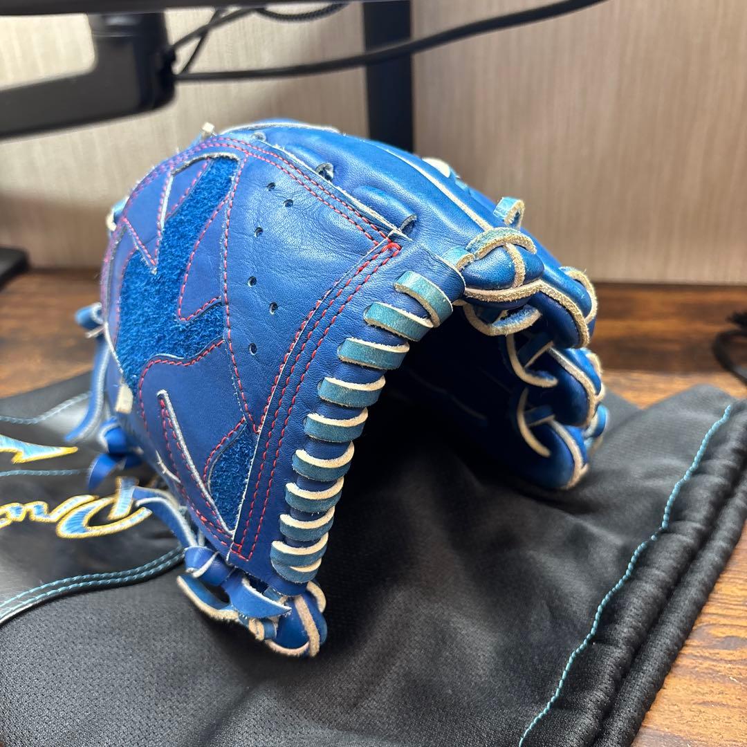 ミズノ 軟式グローブ 青