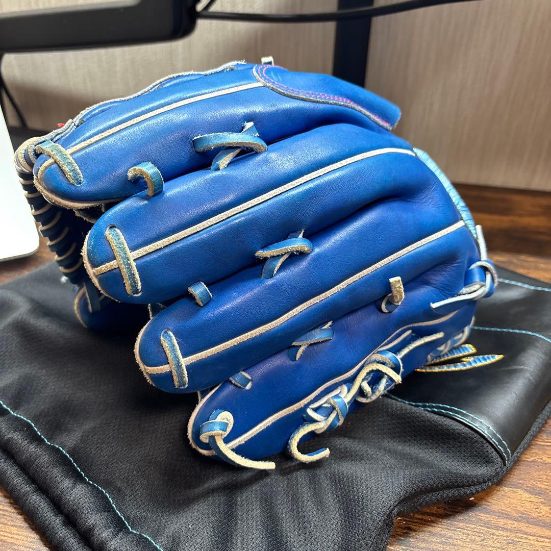 ミズノ 軟式グローブ 青