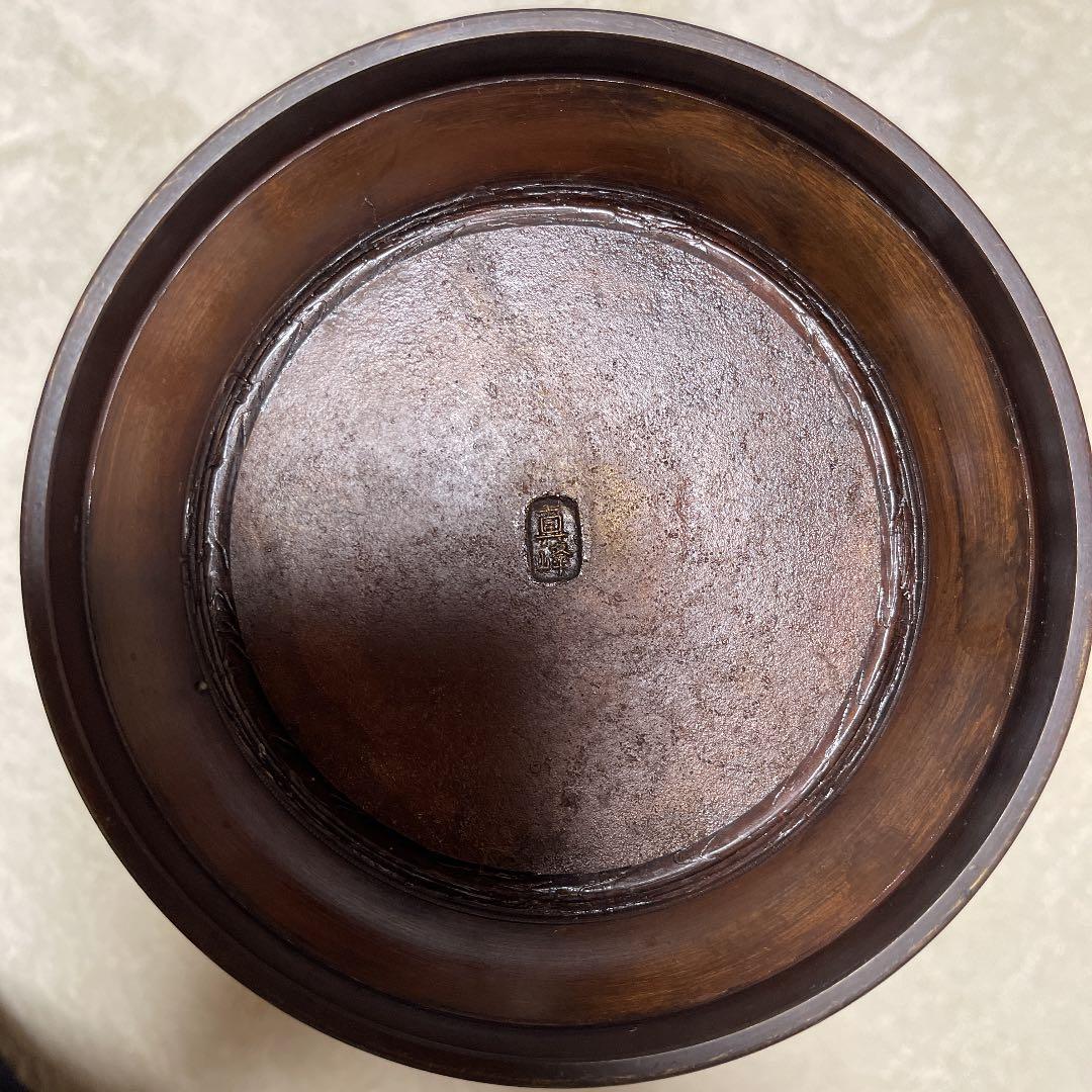 【値下げ】真峰 青銅花瓶 高さ31cm