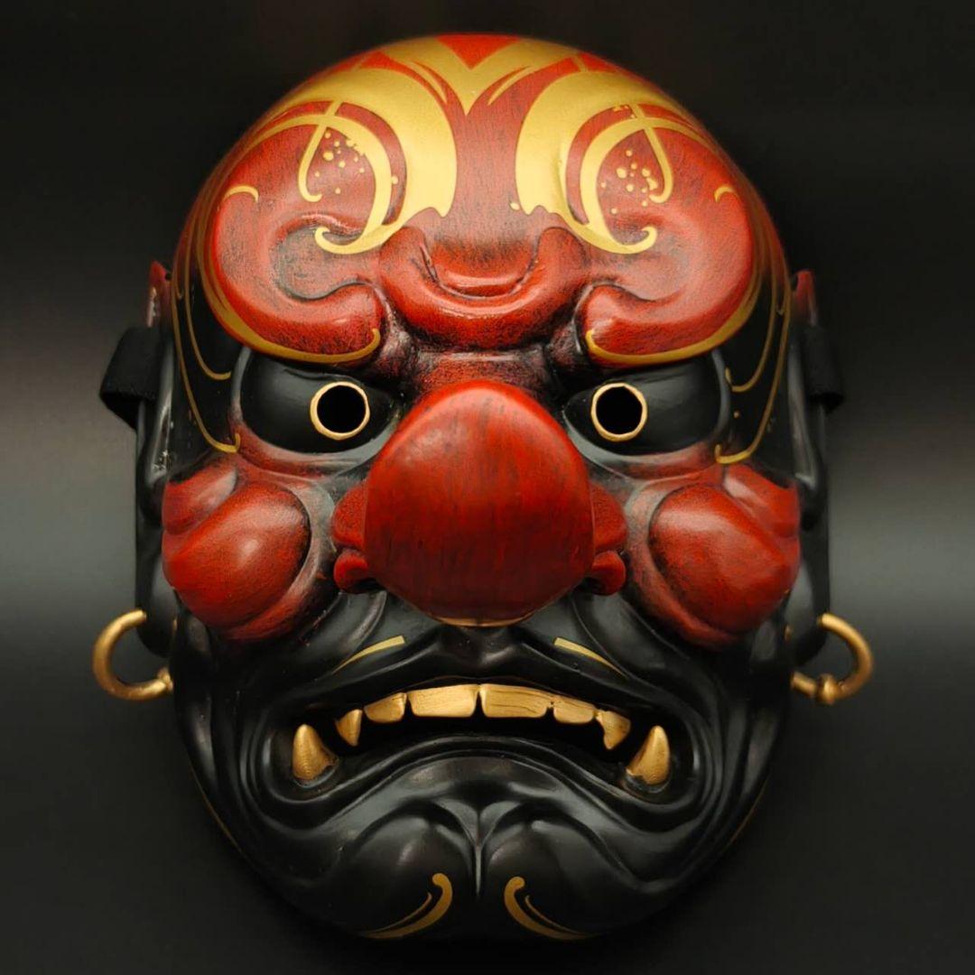 天狗お面　能面　樹脂　インテリア置物