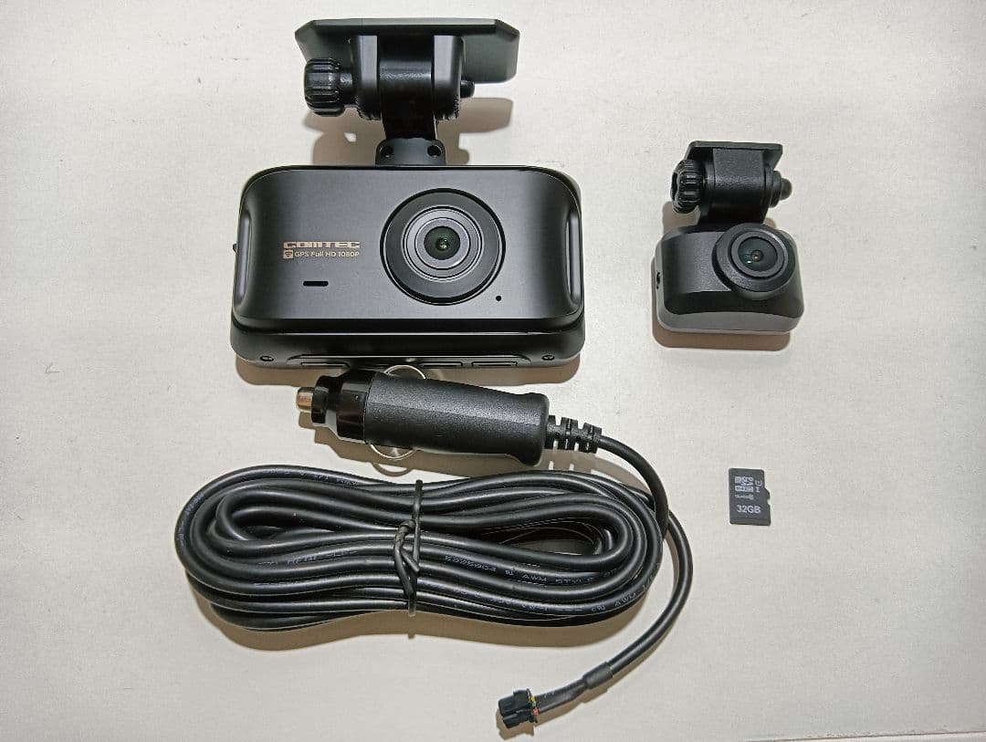 869【作動確認済】コムテックZDR045WL 前後2カメラGPS搭載 ドラレコ