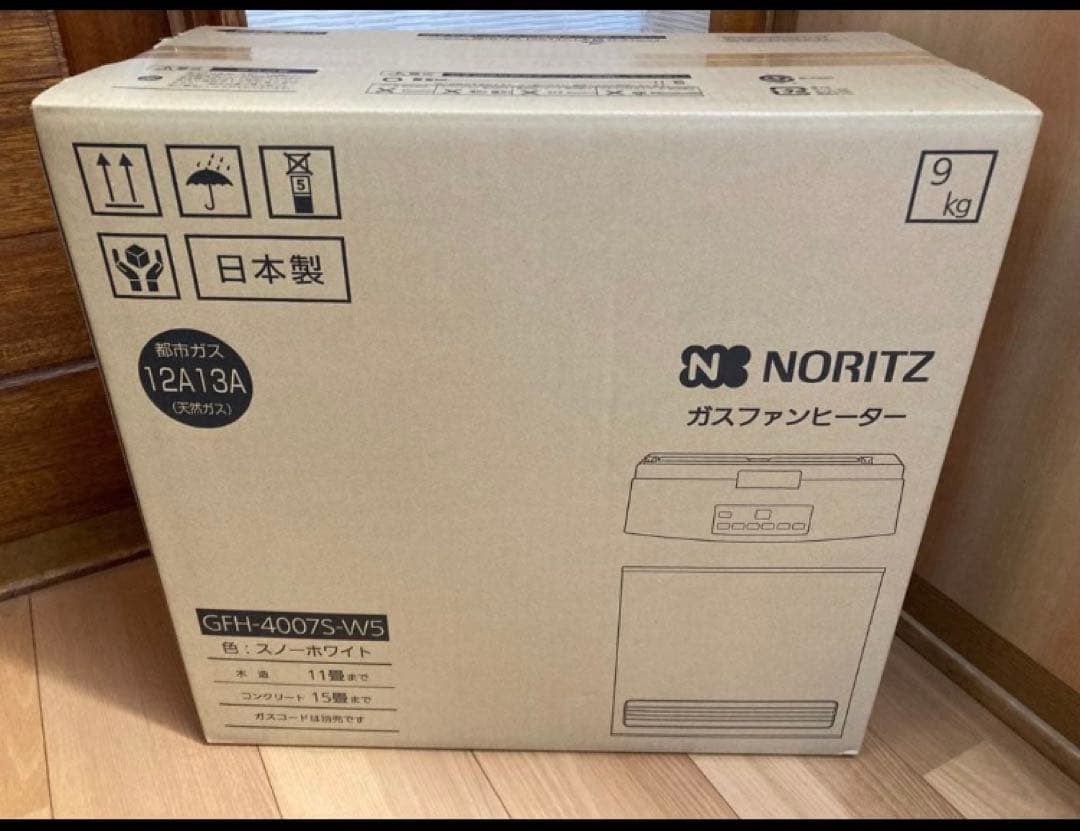 【TAKA】ノーリツ都市ガス用ガスファンヒーターGFH-4007S-W5