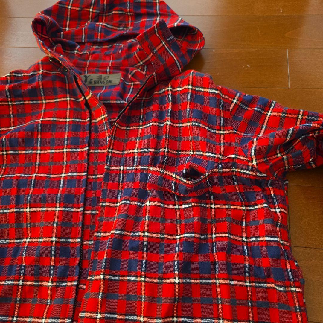 BANG ON! フード付きチェックシャツ