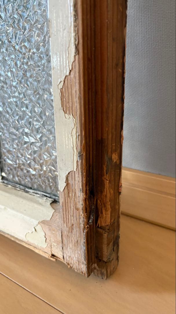 イギリスアンティーク ステンドグラス 窓枠 アンティーク　シャビーシック