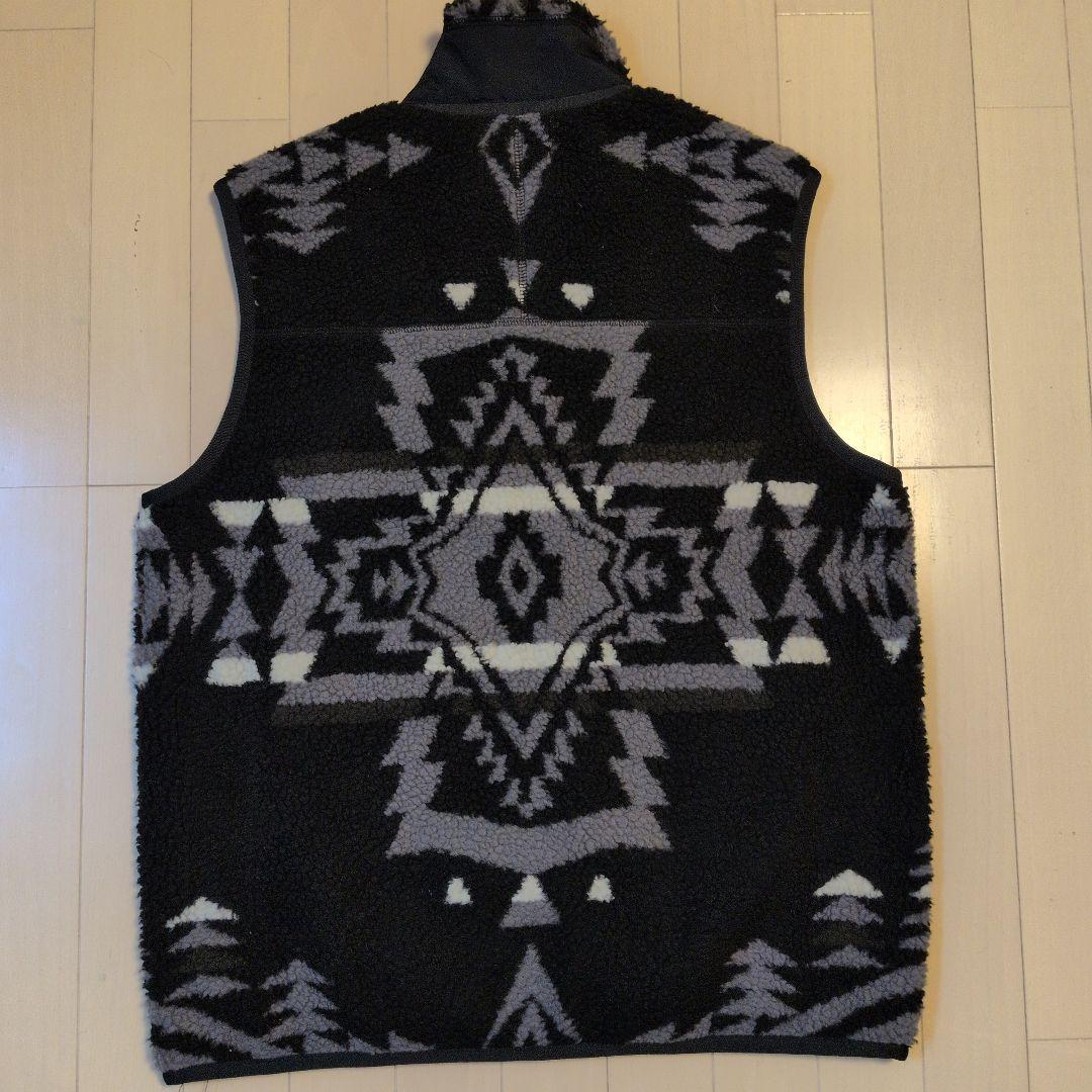 PENDLETON フリースベスト 総柄 ブラック Ｌ