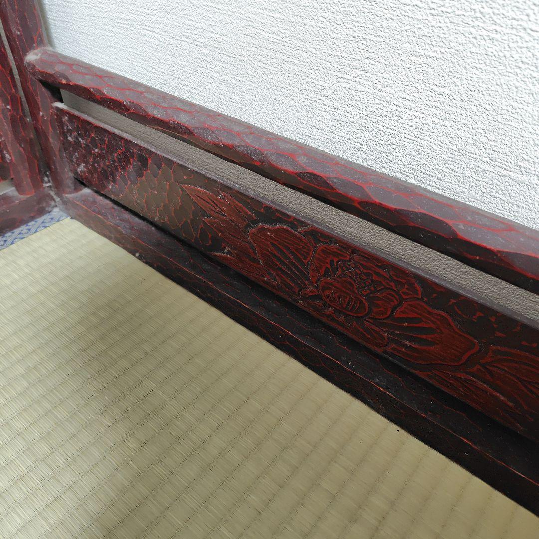 衣桁 彫刻模様付き　着物掛け　 ※関西までの引き取り可能なら値段変更可能！