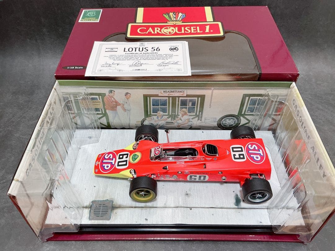 ミニカー CAROUSEL 1 1/18 LOTUS 56 1968 INDY 500