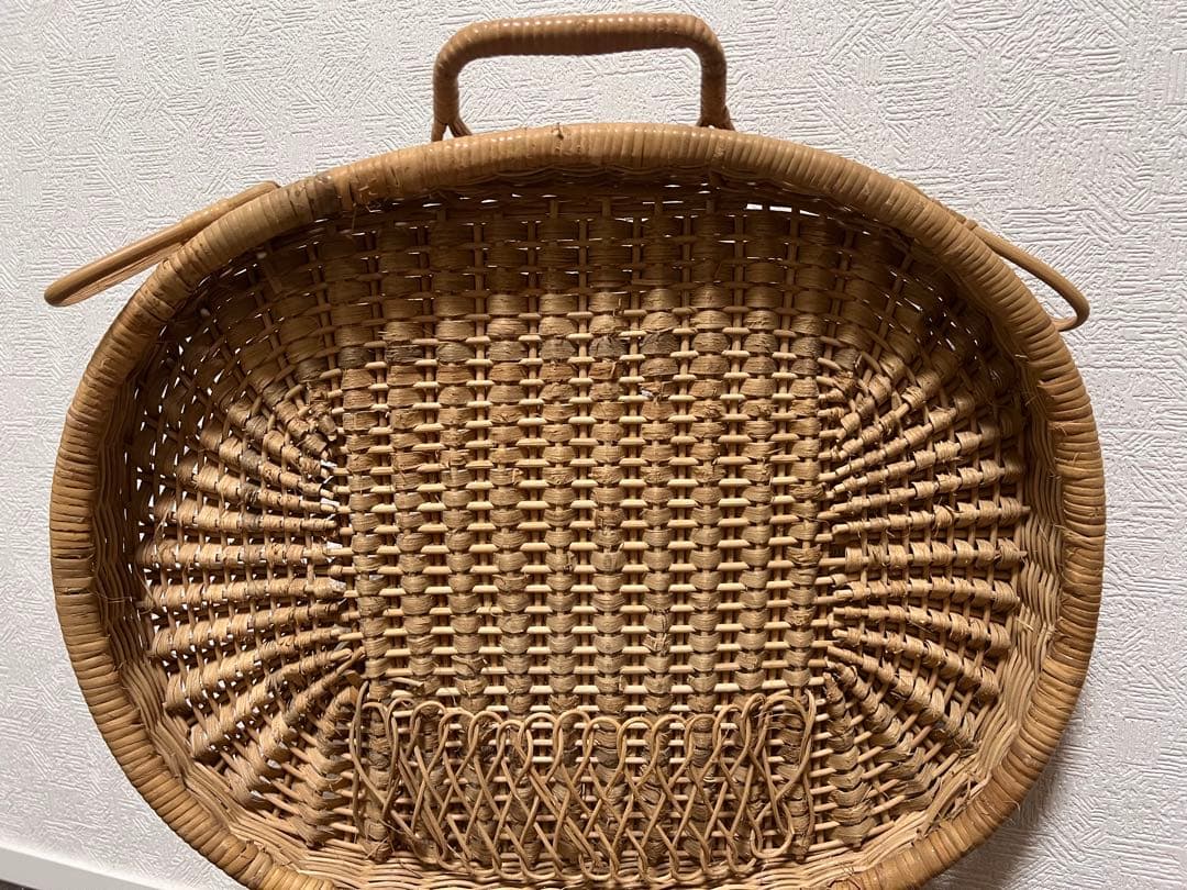 アンティーク　ピクニックトランク　レトロ　ピクニックバスケット ラタン