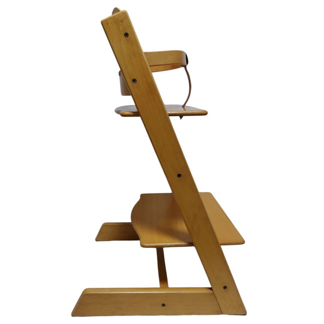 STOKKE トリップトラップ ナチュラル シリアル3 木製バー レザーベルト