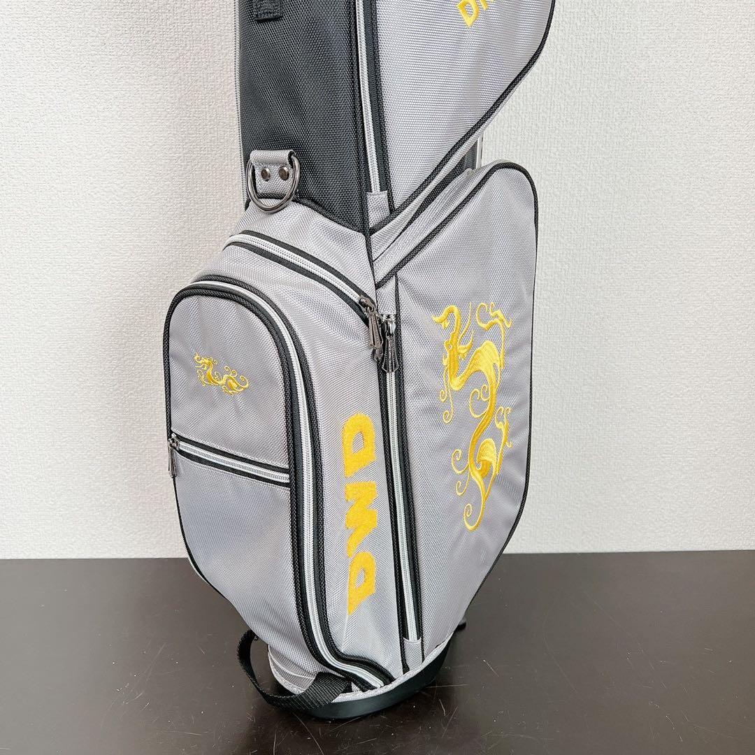 新品 ダンスウィズドラゴン キャディバッグ 7型 2.3kgシルバー スタンド式