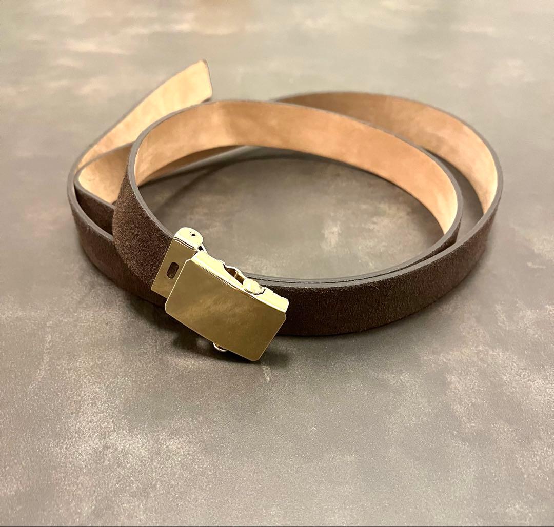 新品 LEFIJE レフィエ スエードオーバルベルト　グレー ブラウン ベージュ