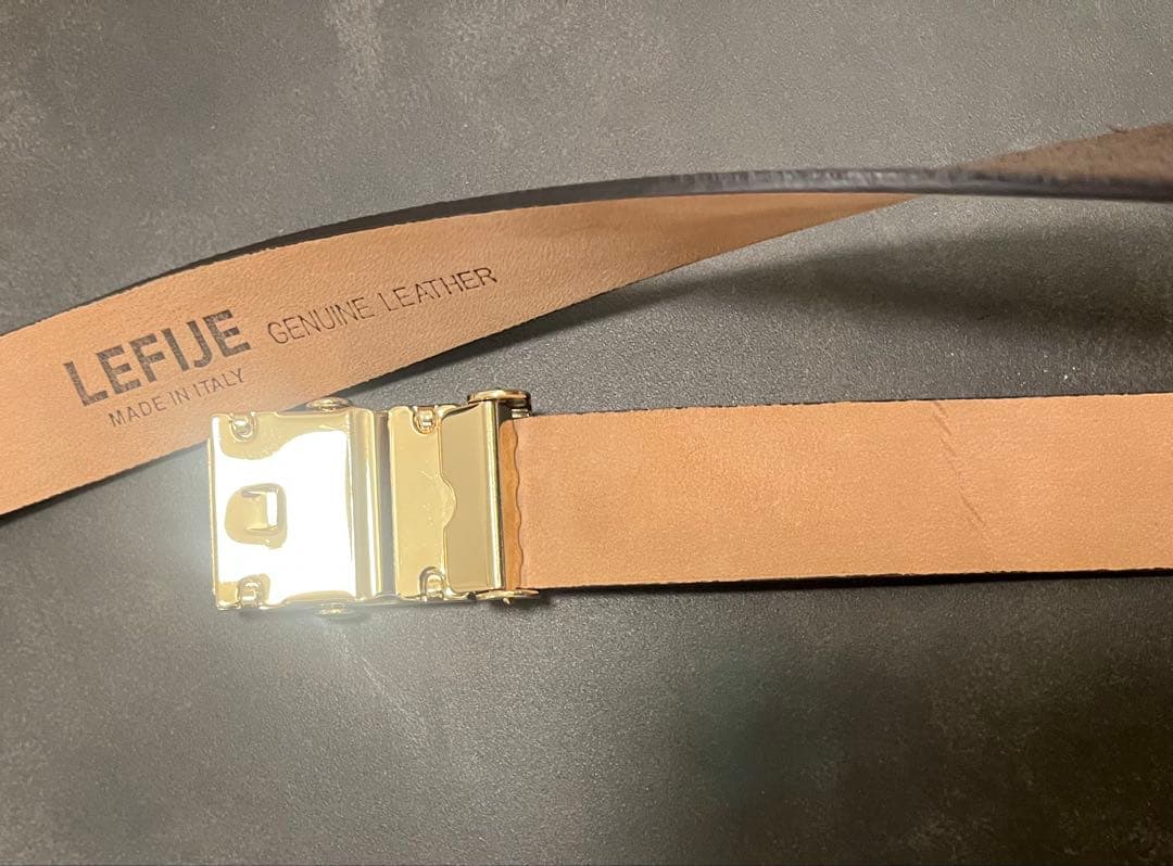 新品 LEFIJE レフィエ スエードオーバルベルト　グレー ブラウン ベージュ