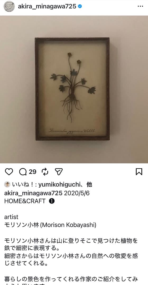 モリソン小林 morison kobayashi 金属のフウラン風蘭 オブジェ