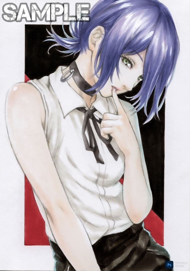 ☆*★様 手描きイラスト ファンアート チェンソーマン レゼ 【A5】