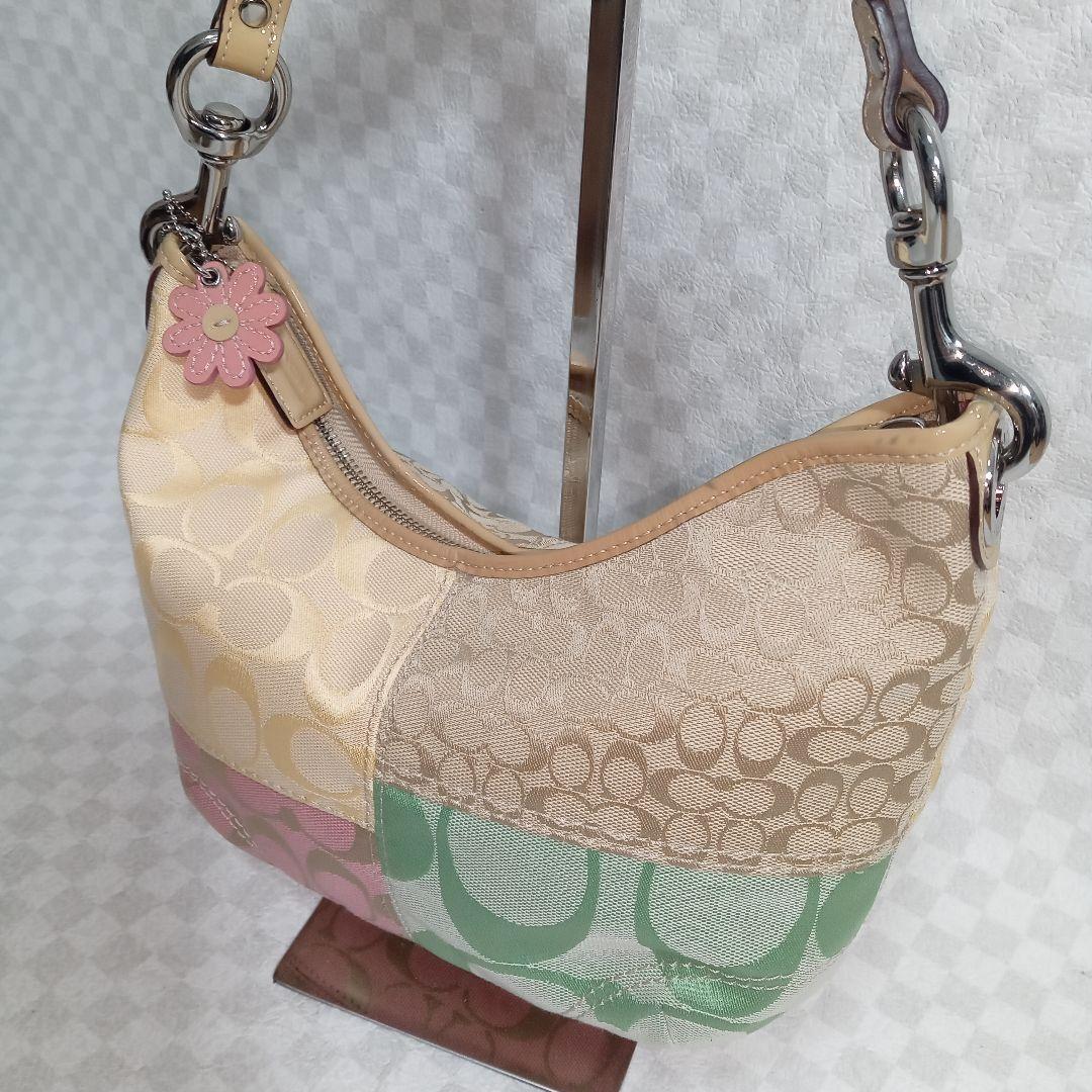 美品COACH パッチワーク マルチカラー Y2K　 ハンドバッグ