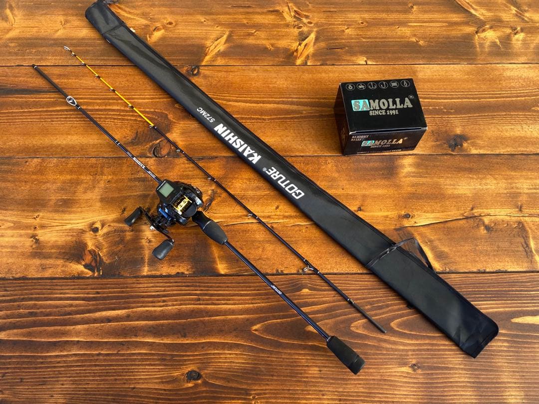 ジギング　イカメタル　 デジタルカウンター付きリール　レフトハンドル　オフショア