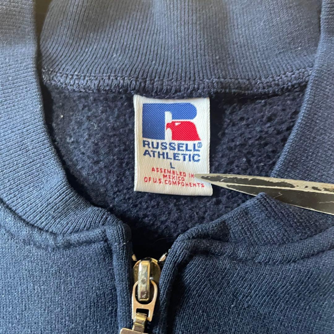 90s ラッセル　RUSSELL スウェット　フルジップカーディガン