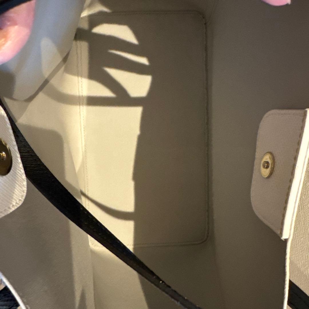 【美品】FURLA トートバッグ ファンタジア黒/白バイカラー