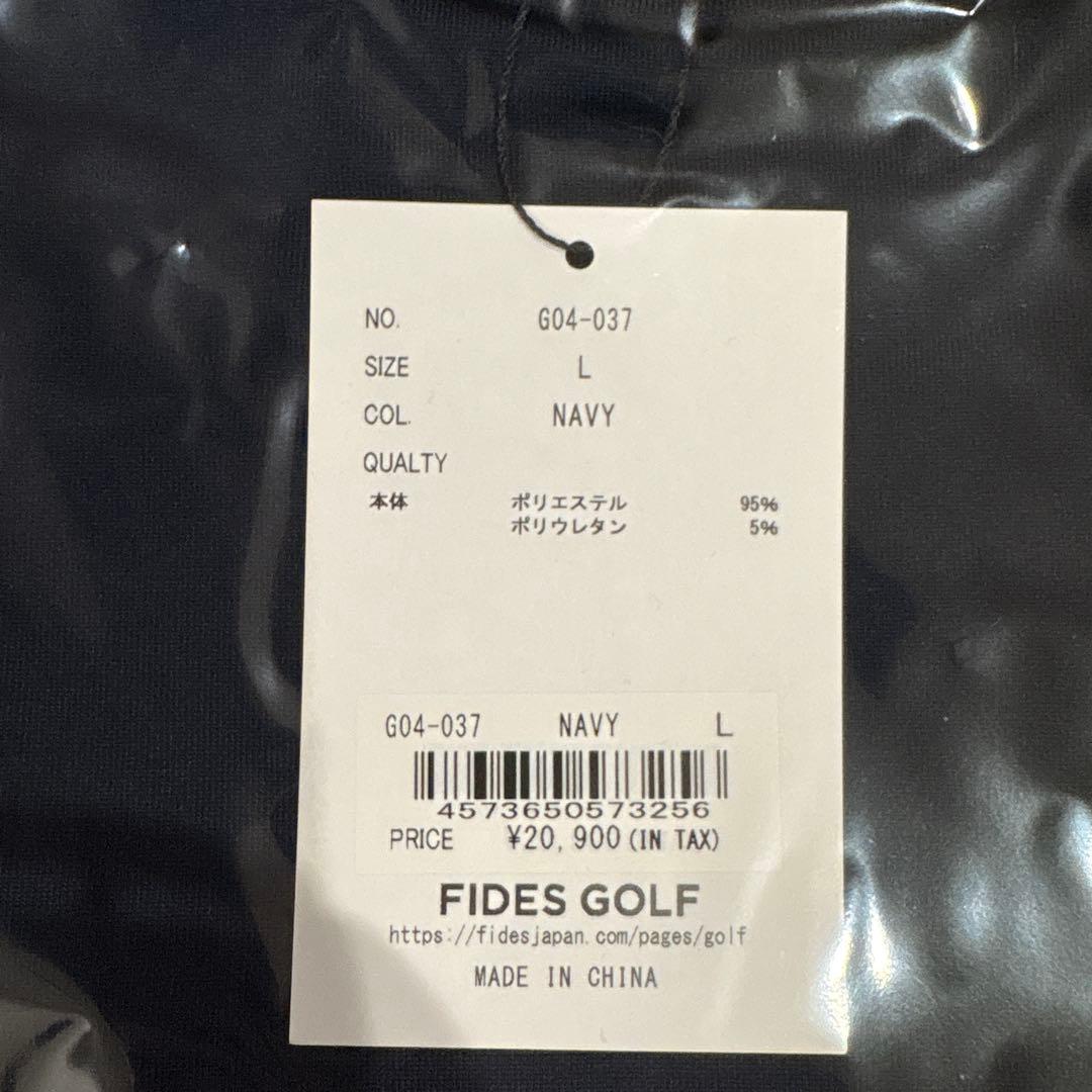 FIDES GOLF BACK LOGO MOCK NECK L/S サイズ　L