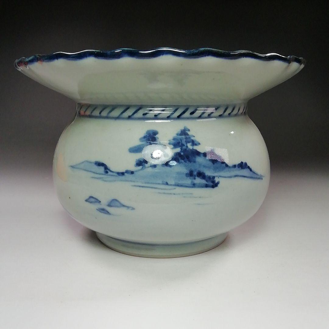 Ｓ７９２　水指　『染付砂金袋水指』『兼晃』　共箱　茶道具