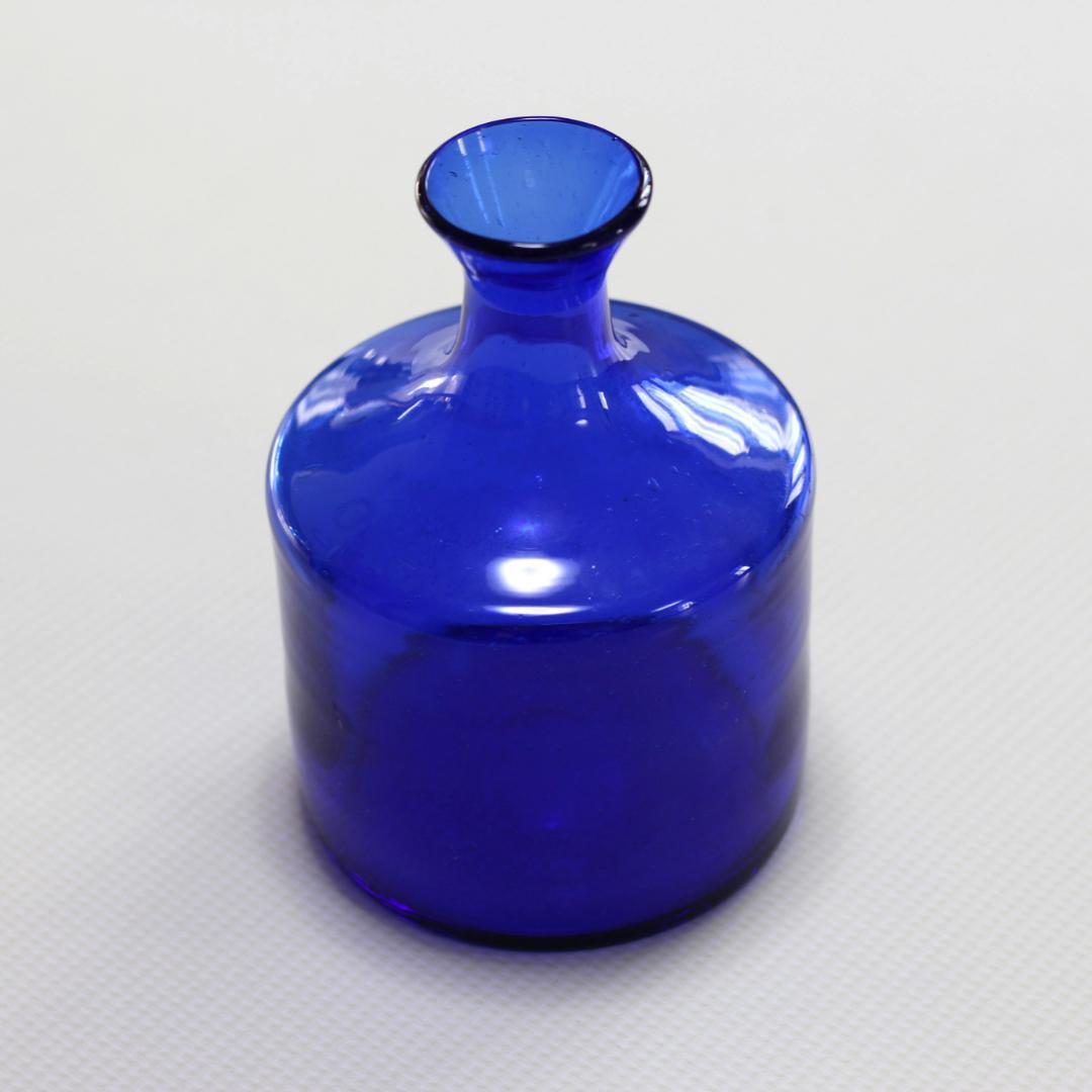 【サイン有り】Erik Hoglund　エリックホグラン　ブルーガラス 花器花瓶