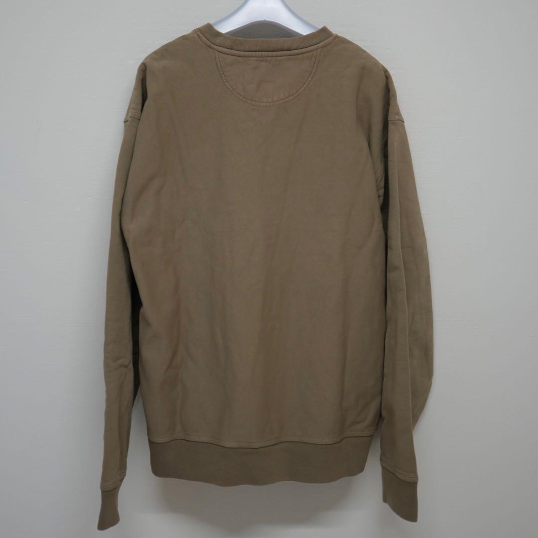 stussy スウェット　刺繍　カーキ