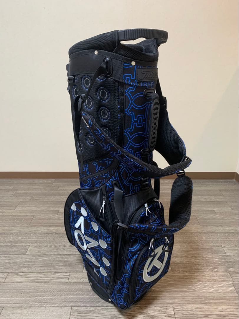 ゆき　スタンド式キャディバック　ブルーラメライン　パターカバープレゼント付