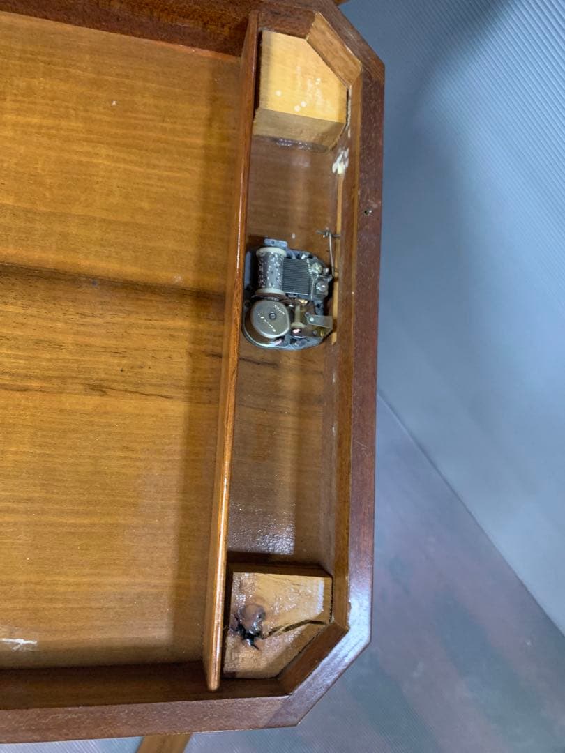 イタリア オルゴール 猫脚 テーブル コレクションケース コンソール 花台