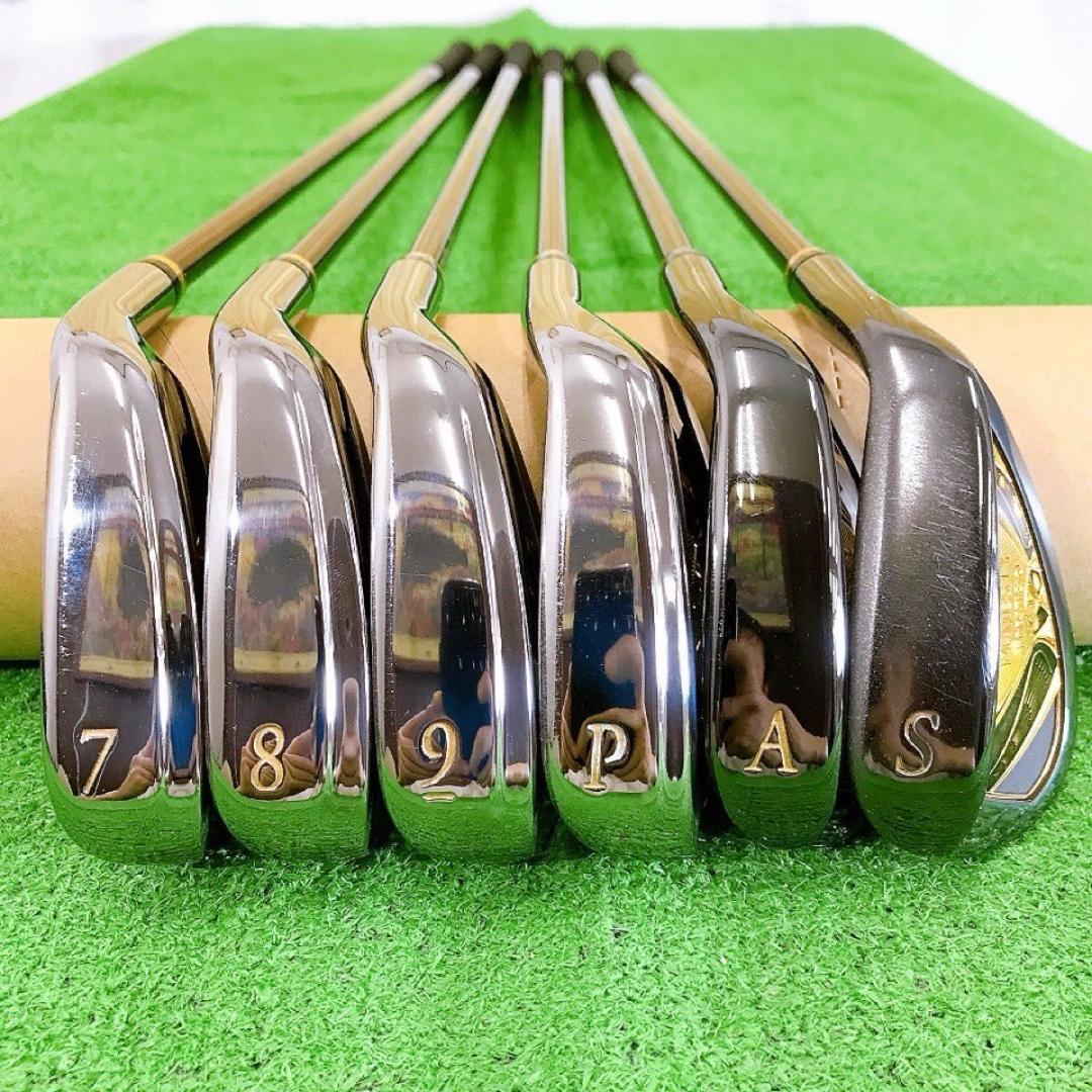 テ11★マジェスティプレステジオ11 6本アイアンセット R2 LV740 金