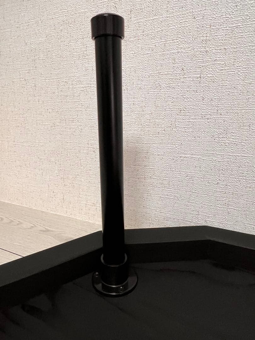 座卓・ちゃぶ台・ローテーブル 正12角形ブラウンブラックテーブル　キャンプにも♪