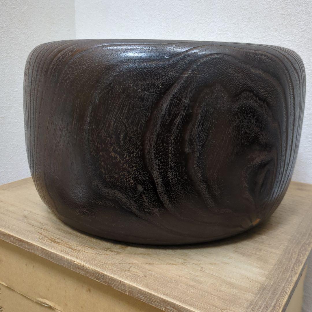 骨董　蒔絵　螺鈿　火鉢　桐　内側銅器　大型　花入　鉢カバー
