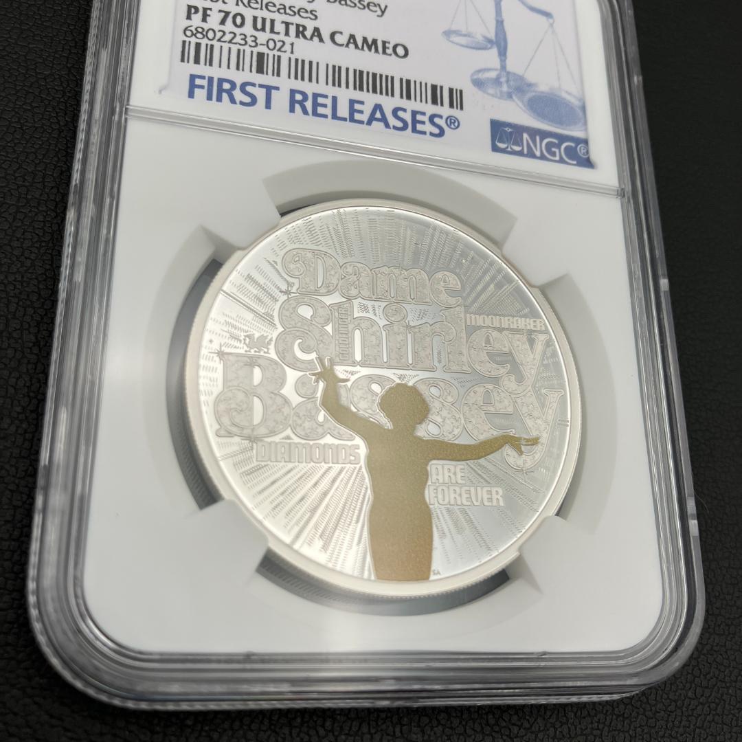 最高鑑定 イギリス 2023年 PF70 ウルトラカメオ シャーリー・バッシー