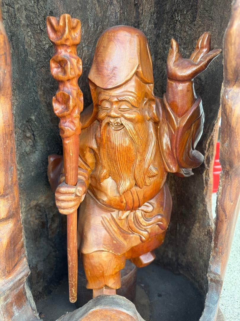木製彫刻 神様像 大きめ