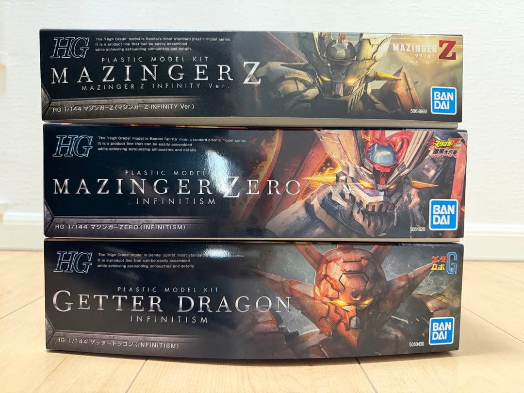 特限〜P還元中 HGマジンガー、ゲッタープラモ3体セット