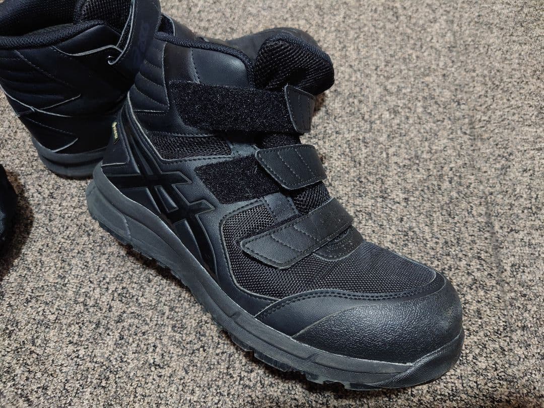 asics 安全靴 黒 ハイカット ベルクロ