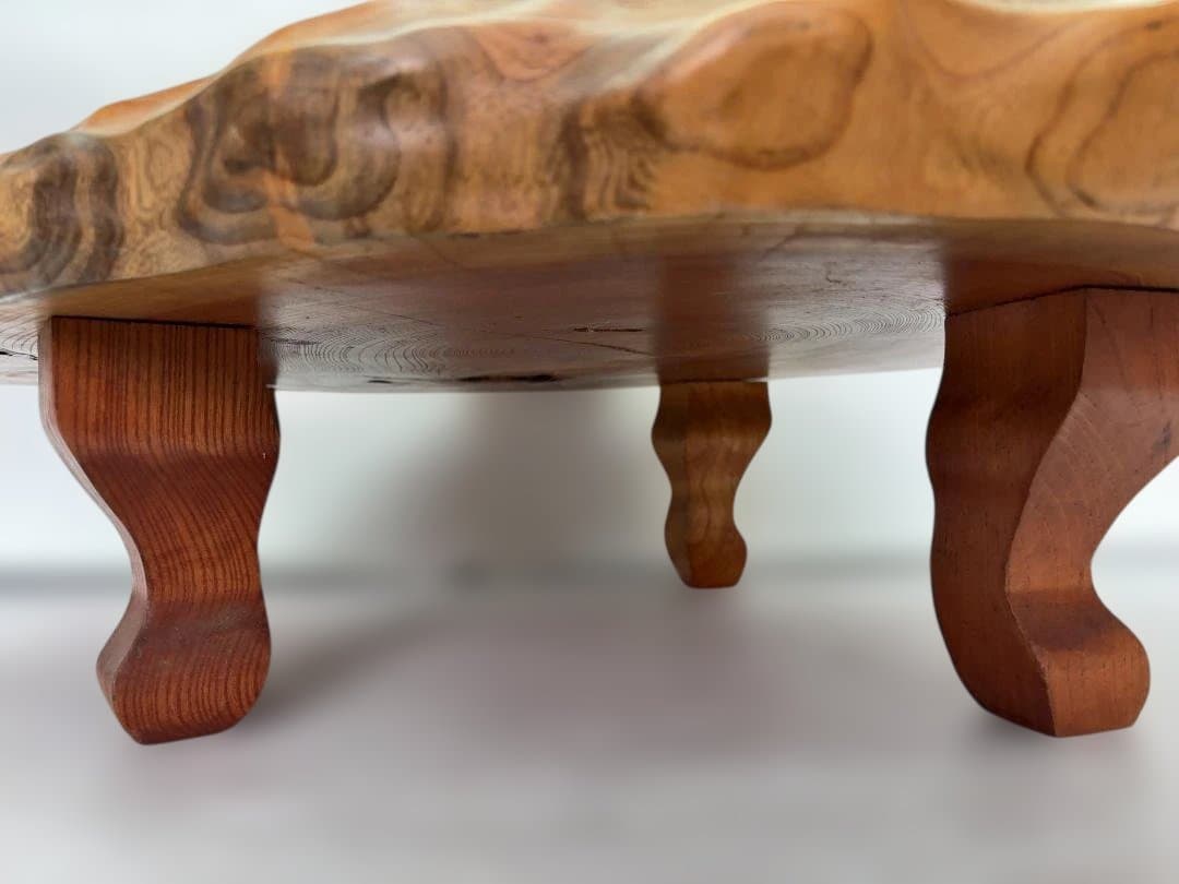 理逸作　 天然木 座卓 木製座卓 　一枚板　節あり　b008